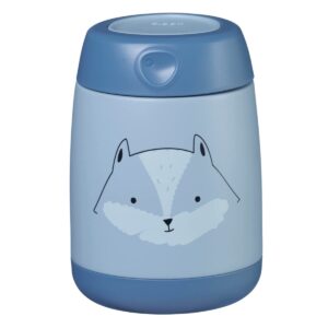friendly fox insulated baby lunch box 210 ml stainless steel blue