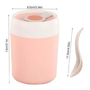 Vacuum Insulated Food Container | 500ml Stainless Steel Double Walled Soup Flask Food Flask, Leakproof Food Jar Keeps Cold Or Hot for 7-12 Hours with Spoon