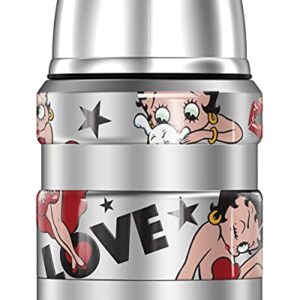 Betty Boop Collage THERMOS STAINLESS KING Stainless Steel Food Jar with Folding Spoon, Vacuum insulated & Double Wall, 16oz