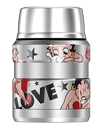 Betty Boop Collage THERMOS STAINLESS KING Stainless Steel Food Jar with Folding Spoon, Vacuum insulated & Double Wall, 16oz