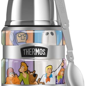 Scooby-Doo Bad Guys THERMOS STAINLESS KING Stainless Steel Food Jar with Folding Spoon, Vacuum insulated & Double Wall, 16oz