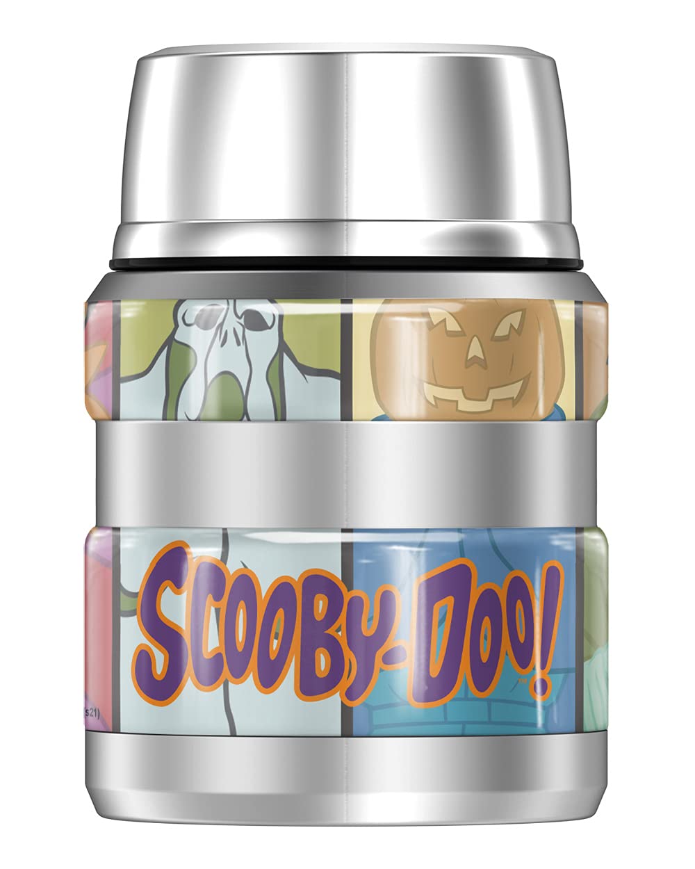 Scooby-Doo Bad Guys THERMOS STAINLESS KING Stainless Steel Food Jar with Folding Spoon, Vacuum insulated & Double Wall, 16oz