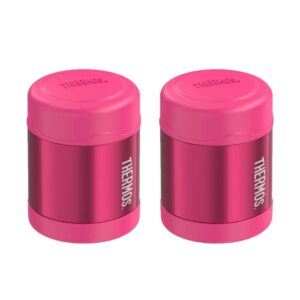 thermos funtainer vacuum insulated s/s 10 oz food jar pink - 2pk bundle