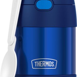 THERMOS Stainless King 16 Ounce Vacuum-Insulated Food Jar Bundle with THERMOS FUNTAINER 10 Ounce Stainless Steel Vacuum Insulated Kids Food Jar