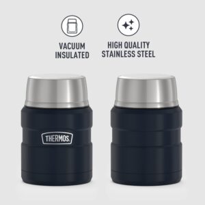 THERMOS Stainless King 16 Ounce Vacuum-Insulated Food Jar Bundle with THERMOS FUNTAINER 10 Ounce Stainless Steel Vacuum Insulated Kids Food Jar