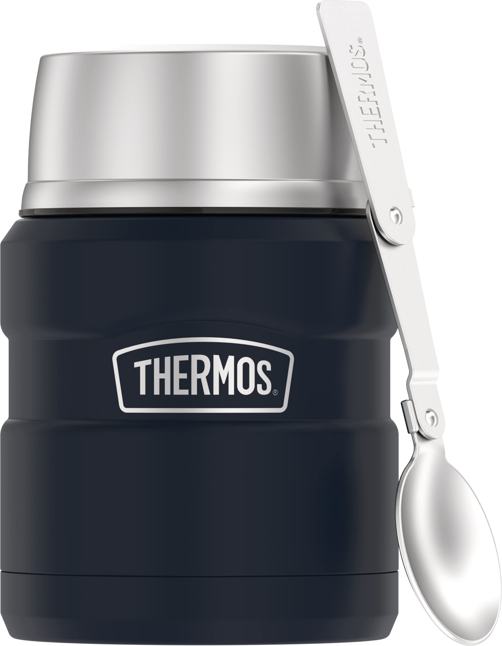 THERMOS Stainless King 16 Ounce Vacuum-Insulated Food Jar Bundle with THERMOS FUNTAINER 10 Ounce Stainless Steel Vacuum Insulated Kids Food Jar