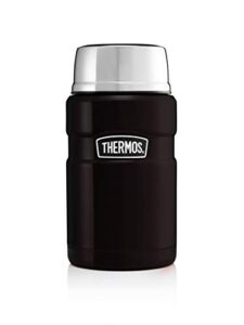 thermos stainless king food flask, matt black, 710 ml