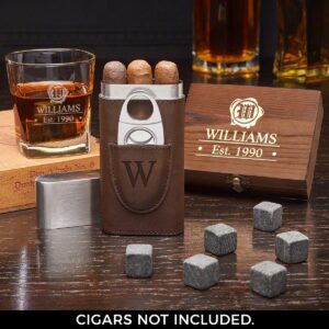 Personalized Whiskey Gift Set with Cigar Case (Custom Product)