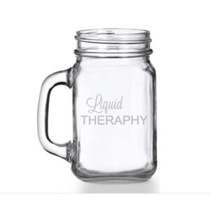 liquid therapy mason jar mug