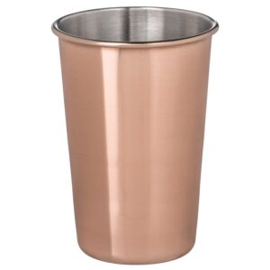 thirsty rhino tenki, 16 oz copper plated pint cup glass tumbler mug, copper plated (set of 2)