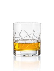 barski glass tumbler - old fashioned - whiskey glasses - classic lowball - set of 4 tumblers - rocks glass - bourbon - scotch - whisky - cocktails - cognac - 12 oz. - made in europe