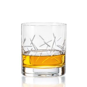 Barski Glass Tumbler - Old Fashioned - Whiskey Glasses - Classic Lowball - Set of 4 Tumblers - Rocks Glass - Bourbon - Scotch - Whisky - Cocktails - Cognac - 12 Oz. - Made in Europe