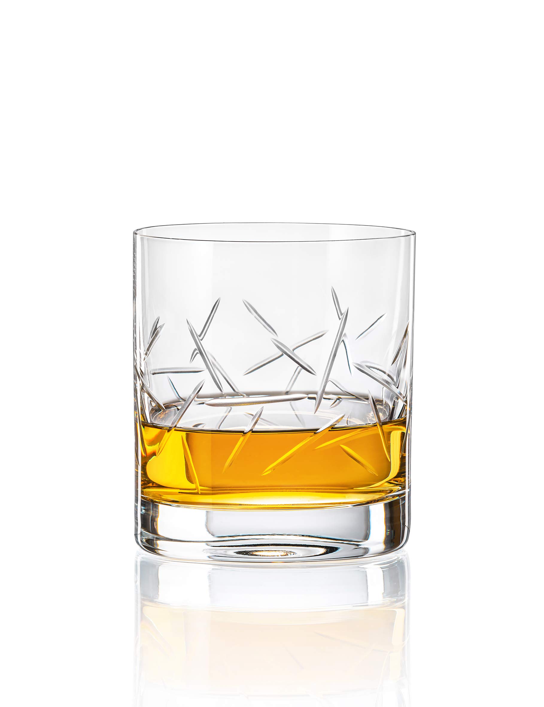 Barski Glass Tumbler - Old Fashioned - Whiskey Glasses - Classic Lowball - Set of 4 Tumblers - Rocks Glass - Bourbon - Scotch - Whisky - Cocktails - Cognac - 12 Oz. - Made in Europe