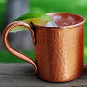 Hammered Copper Mugs for Moscow Mules - 14 Oz Size,set of 4 pc