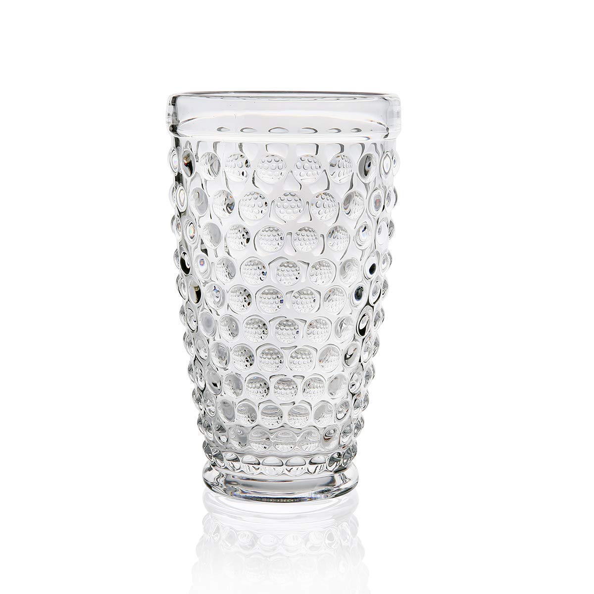 EVEREST GLOBAL Vintage Hobnail Highball Glasses set of 6, 13 oz Old Fashioned Beverage Vintage Glassware Set for Milk Beer Soda Juice Whiskey Perfect for Dinner Table Parties Bars Restaurants