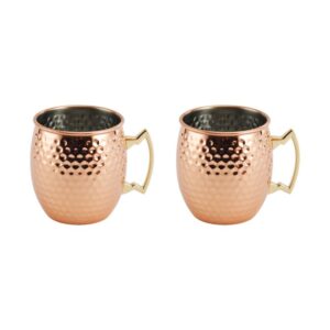 houdini copper plated moscow mule hammerd mugs set of 2