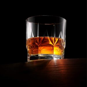 World’s First Eco-Friendly Crystal Whiskey Glasses - European Crafted Set of 2 Imperial Glass Tumblers (12oz) for Scotch, Bourbon, Old Fashioned Cocktails & Drinks - Elegant Gold Foil Gift Box