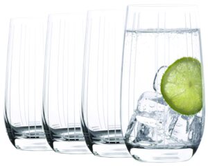 mikasa berlin highball set of 4, 4 count (pack of 1), clear