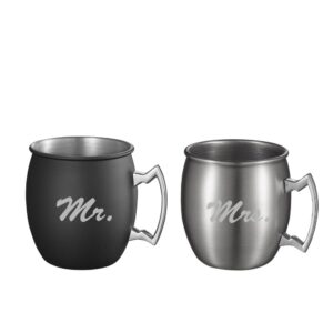 visol mr. and mrs. moscow mule mug set