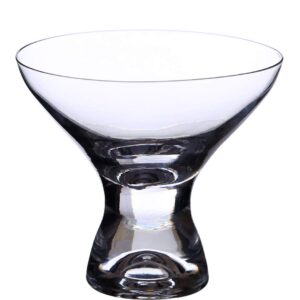 Red Vanilla Samba martini/Dessert Glass (Set of 6), 11 oz, Clear