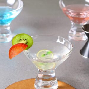 Red Vanilla Samba martini/Dessert Glass (Set of 6), 11 oz, Clear