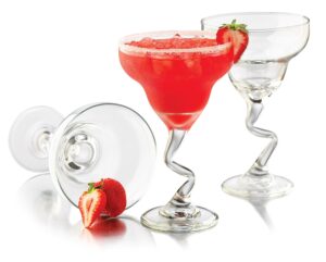 libbey z-stem margarita glass, 4 count (pack of 1), clear