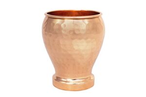 alchemade 100% pure copper tumbler - 16 ounce derby cup without a handle for mint juleps, cocktails, mixed drinks, or your favorite beverages - keeps drinks cold