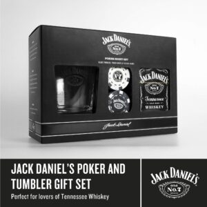 Beams International Whisky Glass and Poker Set, Tin, Black, 12 Count (Pack of 1)