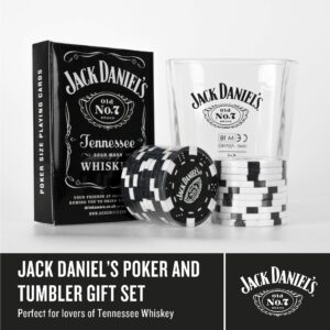 Beams International Whisky Glass and Poker Set, Tin, Black, 12 Count (Pack of 1)