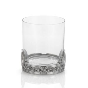 Royal Selangor Pewter Spades Whiskey Tumbler 10oz - Ace Collection Luxurious Cognac/Bourbon/Scotch/Cocktail Drinking Glass