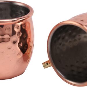 Slybar Mini 2-Ounce Stainless Steel Mug Espresso Mini Mugs Copper Plated Mugs 8