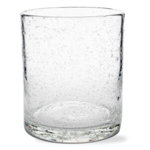 tag bubble clear glass double old fashioned whiskey bourbon glass 15 oz clear