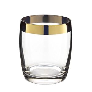 danuta™ double rocks glass {gold trim / 15oz (450ml) / 4 pack}