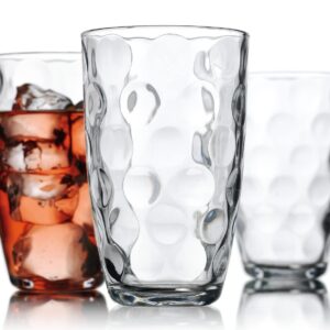 Glaver's Drinking Glasses Beer Pint 16 Oz. Glass Cups Set of 10, Tumbler Berverage Set. Collins Glasses for Water, Juice, and Coctails. Barware and Everyday Home Use. Dishwasher Safe.