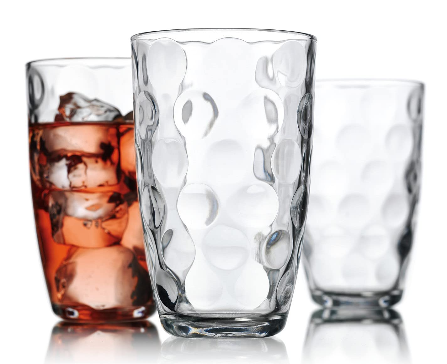 Glaver's Drinking Glasses Beer Pint 16 Oz. Glass Cups Set of 10, Tumbler Berverage Set. Collins Glasses for Water, Juice, and Coctails. Barware and Everyday Home Use. Dishwasher Safe.