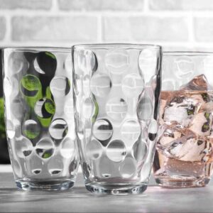 Glaver's Drinking Glasses Beer Pint 16 Oz. Glass Cups Set of 10, Tumbler Berverage Set. Collins Glasses for Water, Juice, and Coctails. Barware and Everyday Home Use. Dishwasher Safe.