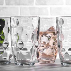 Glaver's Drinking Glasses Beer Pint 16 Oz. Glass Cups Set of 10, Tumbler Berverage Set. Collins Glasses for Water, Juice, and Coctails. Barware and Everyday Home Use. Dishwasher Safe.