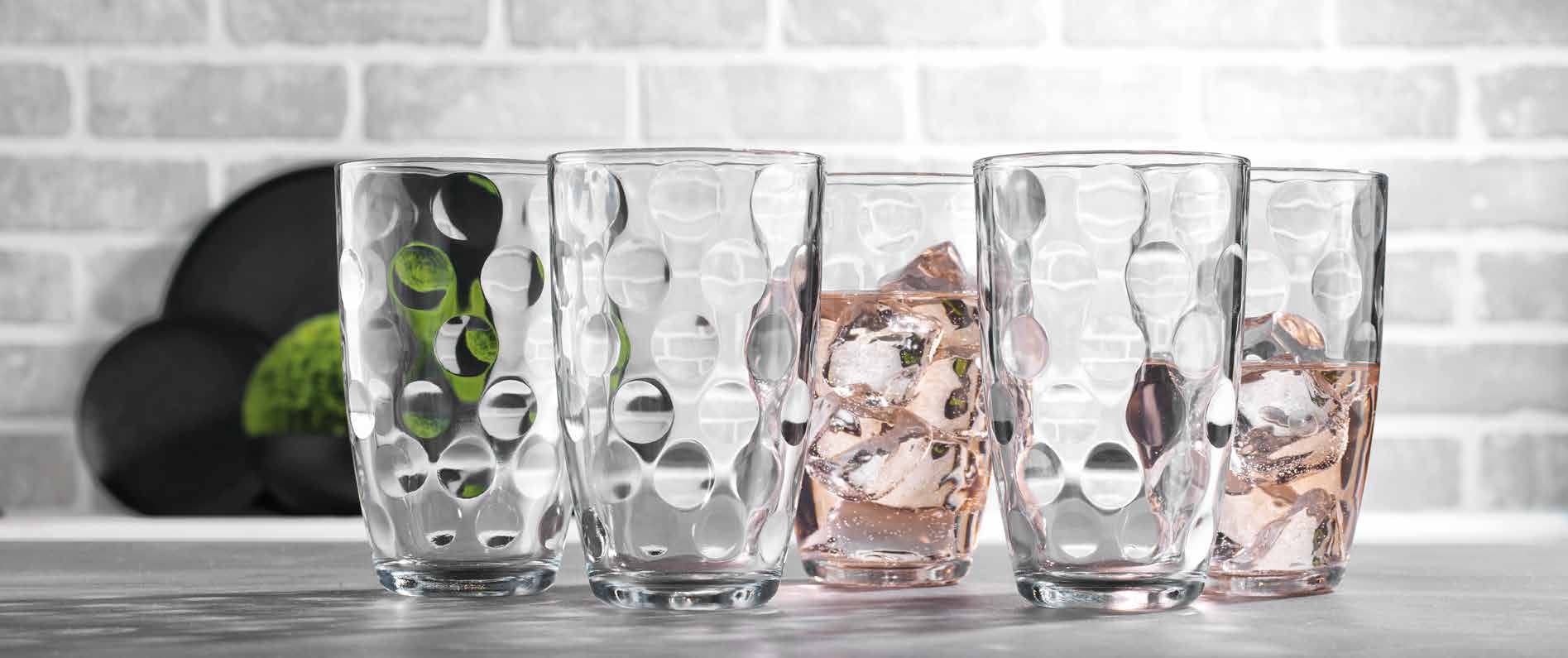 Glaver's Drinking Glasses Beer Pint 16 Oz. Glass Cups Set of 10, Tumbler Berverage Set. Collins Glasses for Water, Juice, and Coctails. Barware and Everyday Home Use. Dishwasher Safe.