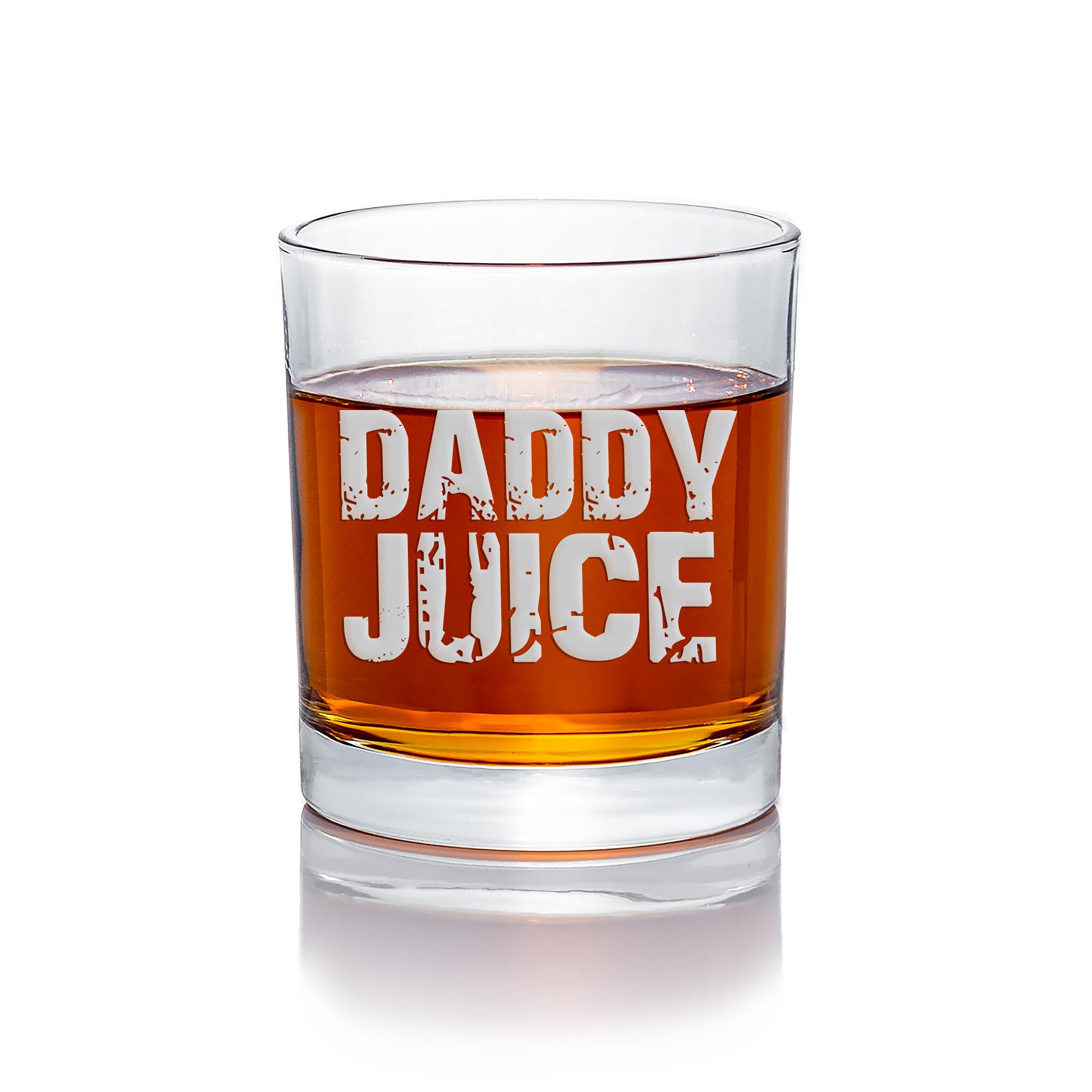 Daddy Juice Dad Life Round Rocks Glass - Dad Gift, Fathers Day Gift, Dad Juice, Whiskey Glass, Rocks Glass