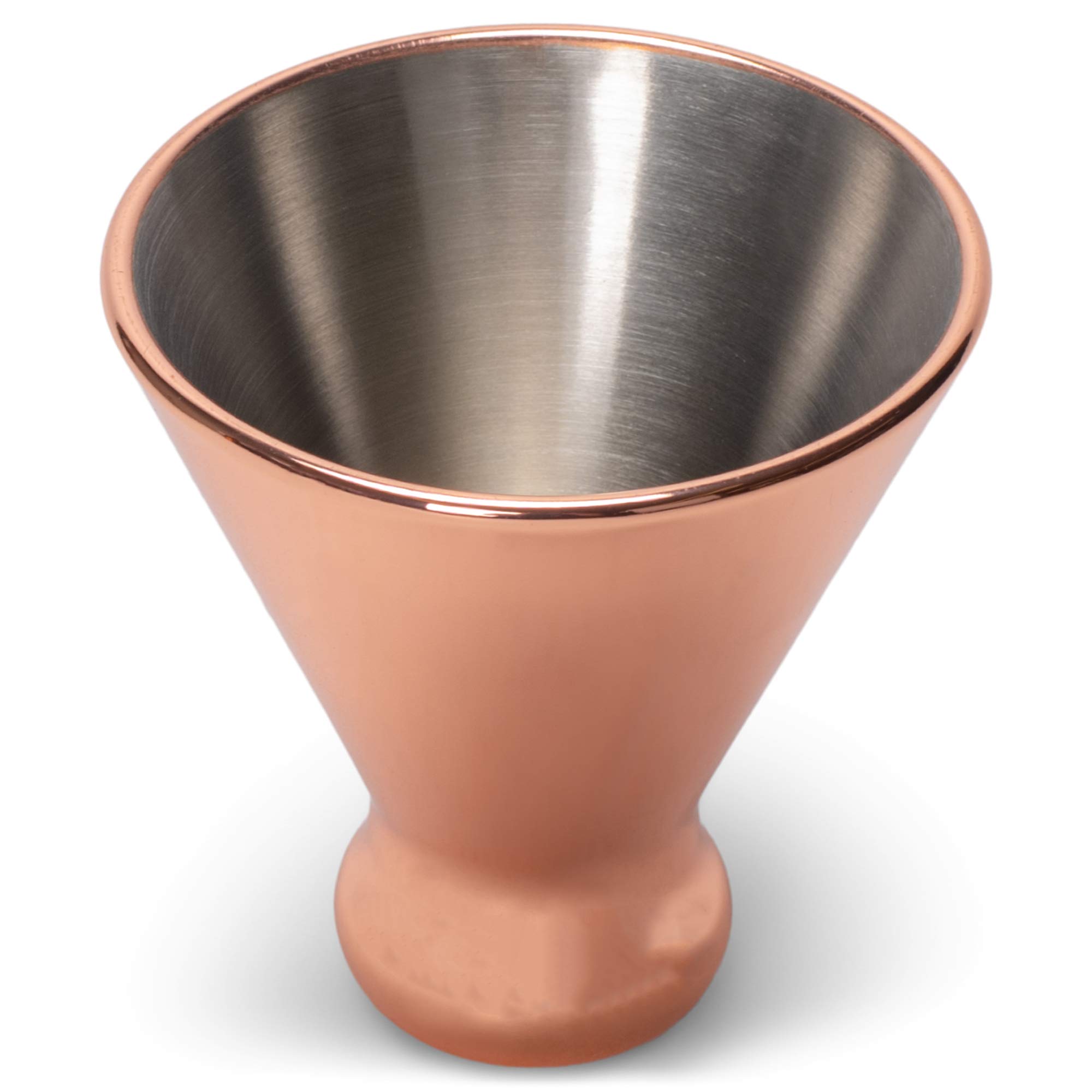 Cork Pops Reflective Copper Tone Stainless Steel Martini Cup Barware Accessory