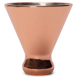 Cork Pops Reflective Copper Tone Stainless Steel Martini Cup Barware Accessory