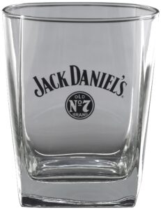 jack daniel's licensed barware bug swing logo double old fashioned glass
