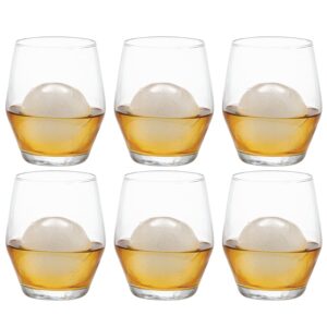 vikko whiskey glasses set of 6, old fashioned whiskey glasses 12.5 ounce, premium scotch glasses, dishwasher safe bar glasses