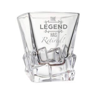 osci-fly the legend has retired handmake whiskey glasses - creative birthday gifts for men women