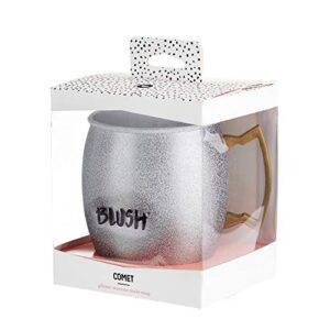 Blush Comet: Silver Glitter Moscow Mule Specialty Cocktail Drinkware, 16 oz