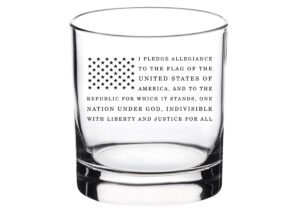 rogue river tactical pledge of allegiance old fashioned whiskey glass gift for military veteran active duty patriotic american