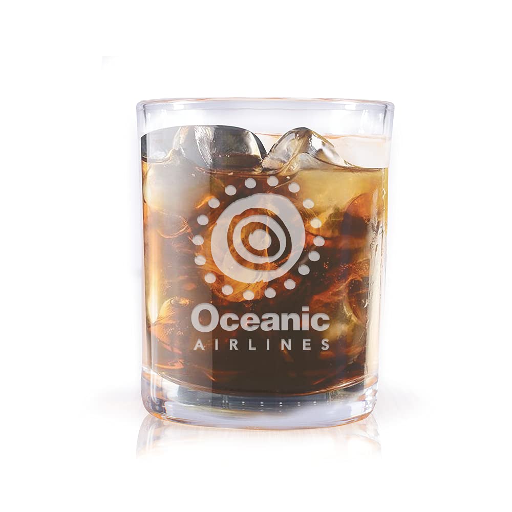 ABC Lost Oceanic Airlines Laser Engraved Rocks Glass