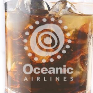 ABC Lost Oceanic Airlines Laser Engraved Rocks Glass