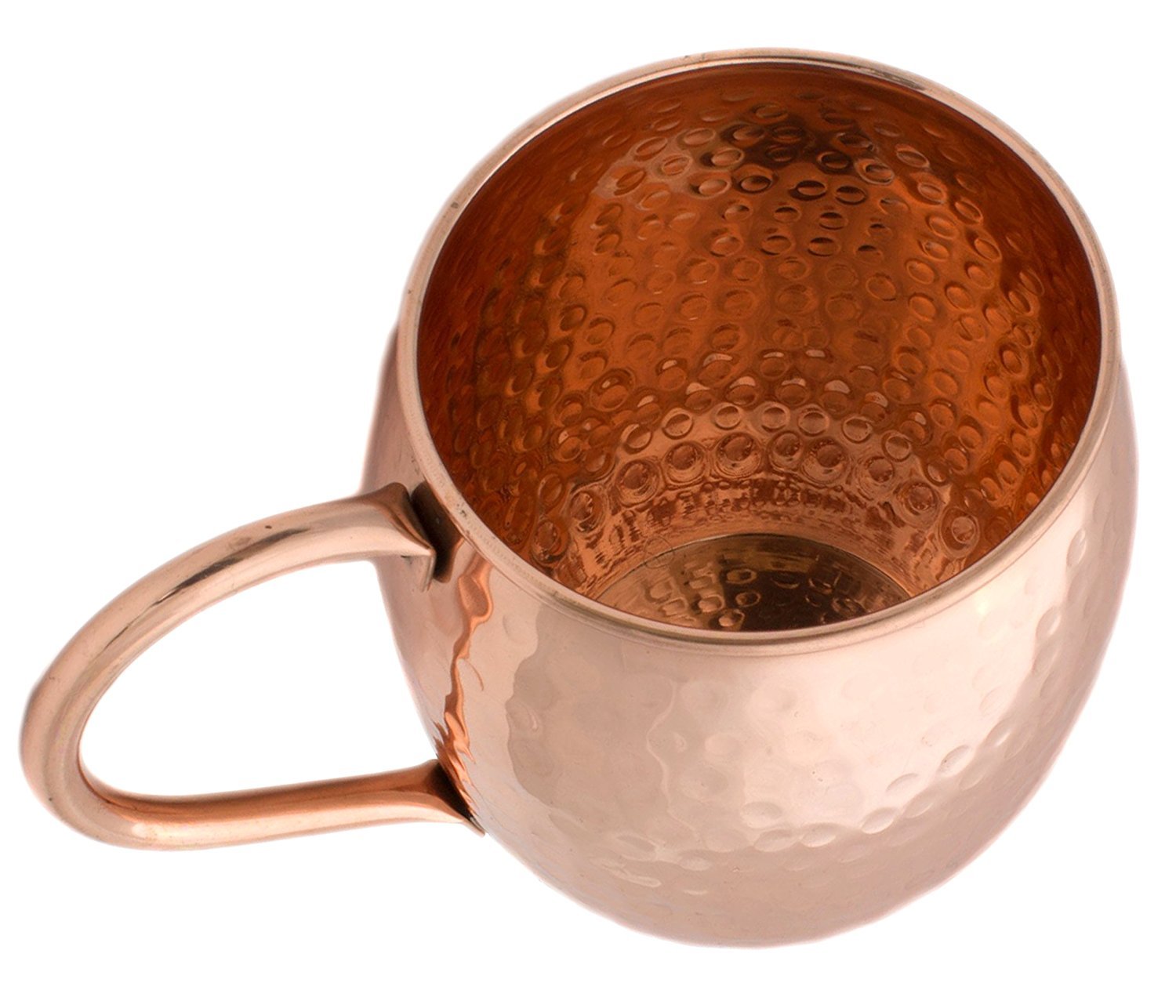 PARIJAT HANDICRAFT Handcrafted Moscow Mules Copper Mugs 100% Pure Copper Solid Moscow Mule Mug 24 Ounce Extra Large Size No Lining Hammered Finish with copper handle