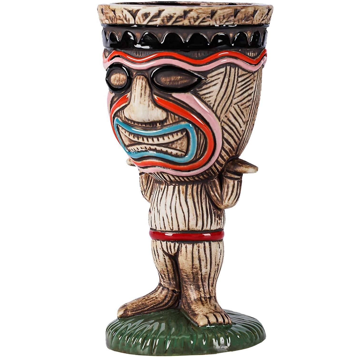 chongjian (250ML) Tiki Mugs Cocktail,Ceramic Tiki Mug for Exotic Cocktail Glasses,Tiki Bar Professional Hawaiian Party Barware - Great Home Bar Present idea